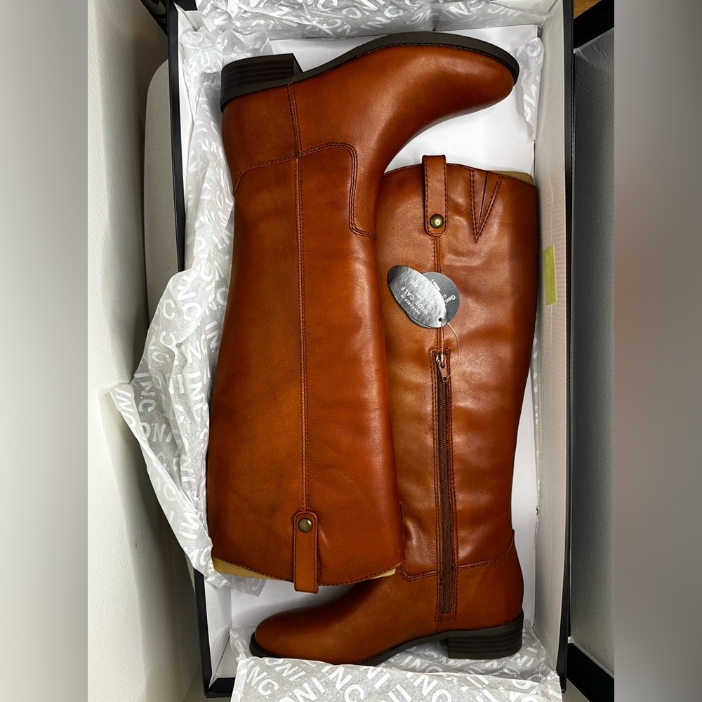 INC International Concepts Women's  Leather Boots - Picture 2 of 13